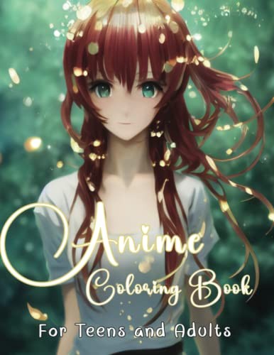 Anime Coloring Book for Teens and Adults: Adorable Japanese Anime Manga-Them…