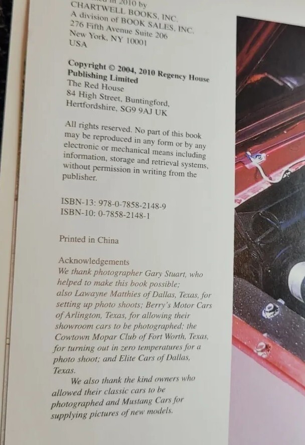 Mustang, Peter Henshaw, Chartwell Books 2010 Edition, 444 Pages