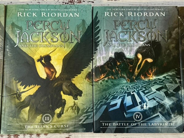 Percy Jackson and the Olympians Series by Rick Riordan Lot of 5 Books GUC