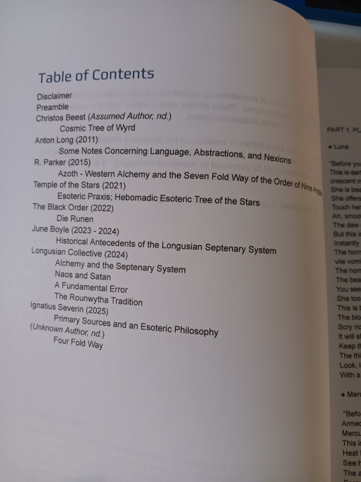 Order Of Nine Angles ONA O9a Fragments& Miscellany (Private Collection) Satanism