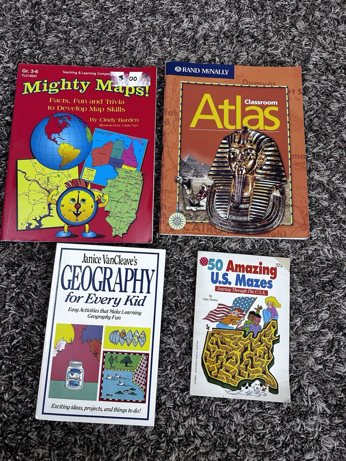 Mighty Maps! Classroom Atlas Geography for Every Kid Activity Book Lot Ages 9-12