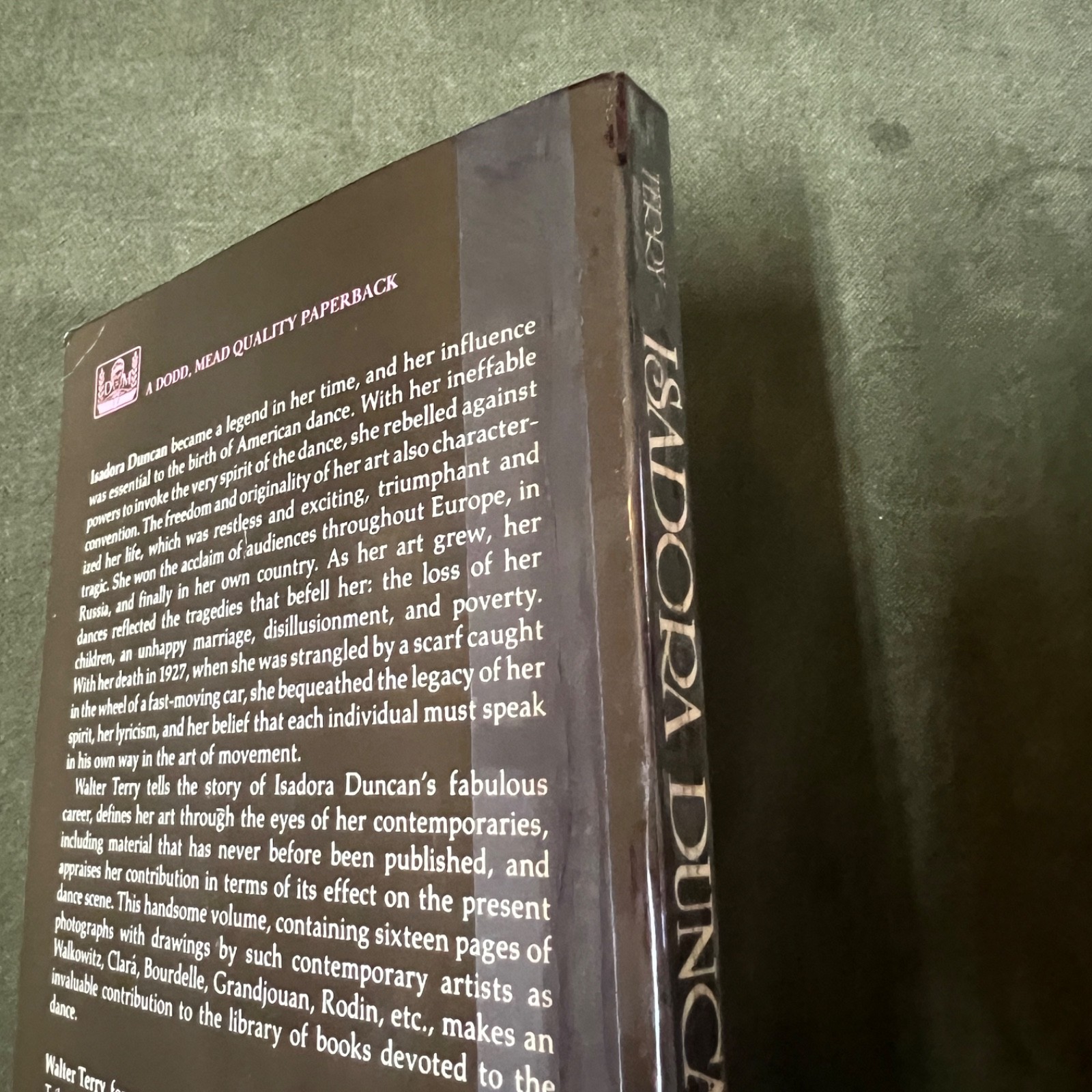 ISADORA DUNCAN Her Life, Her Art, Her Legacy by Walter Terry – PB – 1st Ed