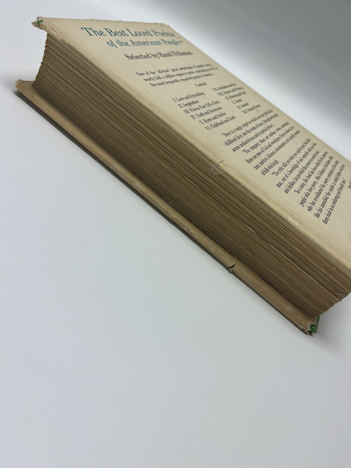 The Best Loved Poems of the American People by Hazel Felleman, 1936 BCE, HCDJ