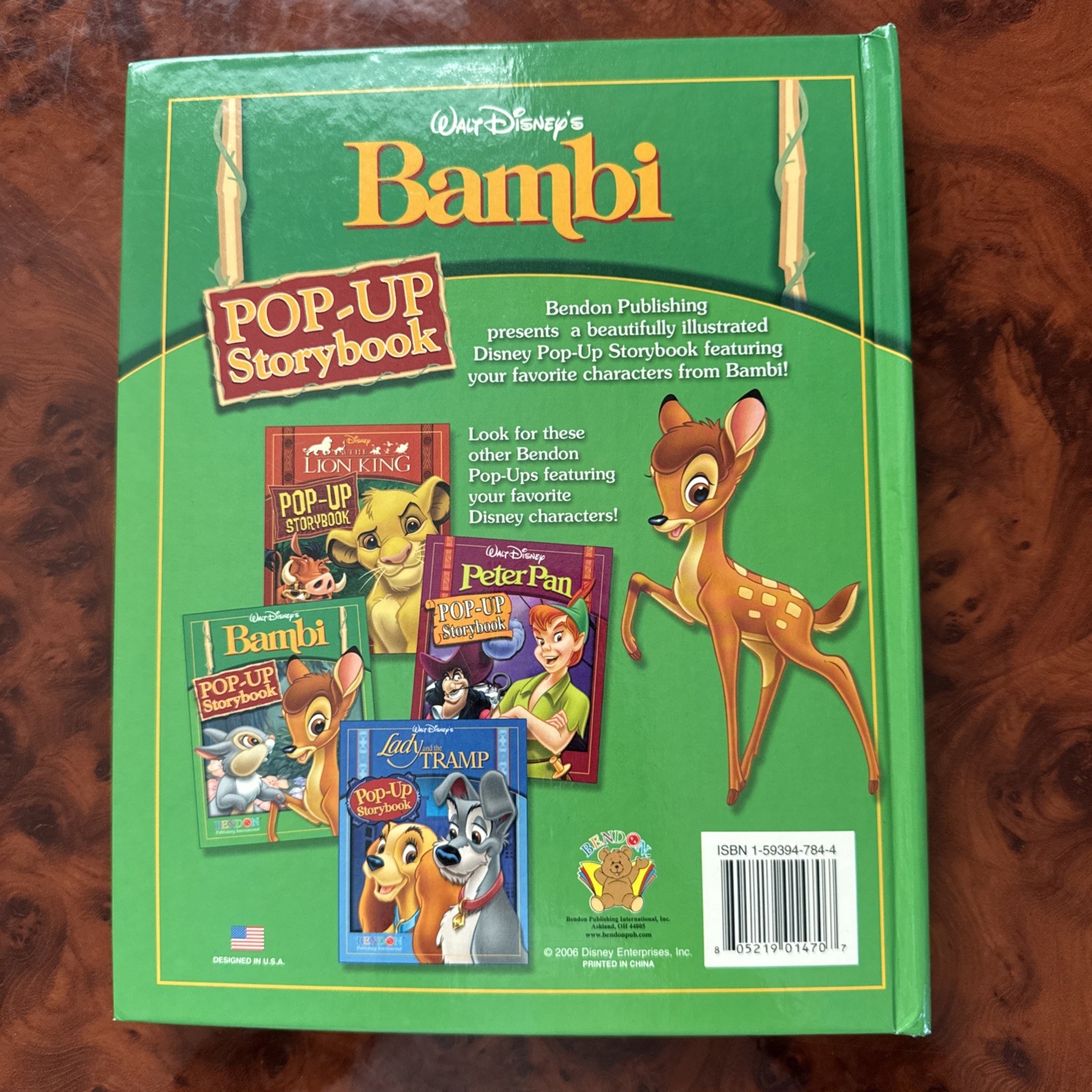 Like NEW !! Walt Disney BAMBI POP-UP STORYBOOK-Hardcover-2006 Bendon Publishing