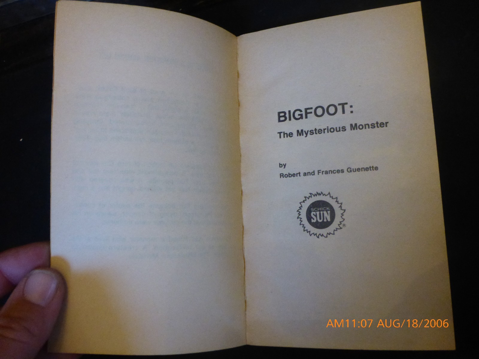 Bigfoot: The Mysterious Monster by Robert and Frances Guenette, Oct 1975