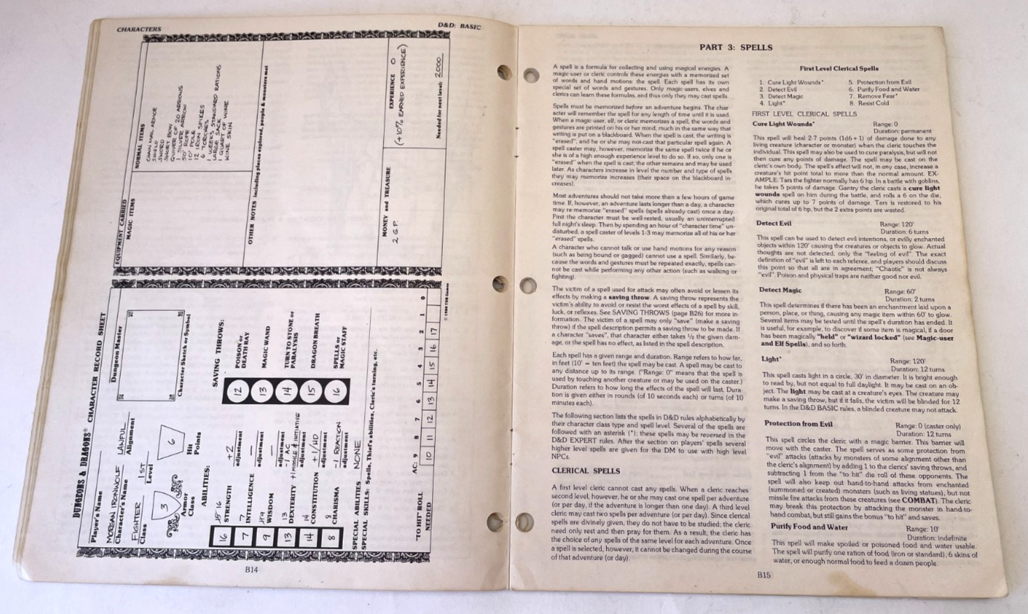 Dungeons & Dragons Basic Rulebook Tom Moldvay 1981 TSR Fantasy RPG Game