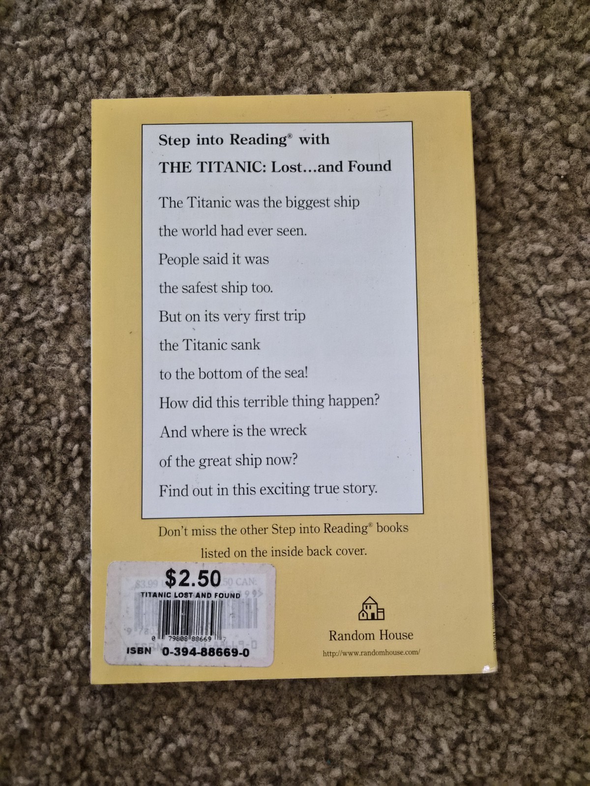 Step into Reading Ser.: The Titanic: Lost and Found by Judy Donnelly (1987,…