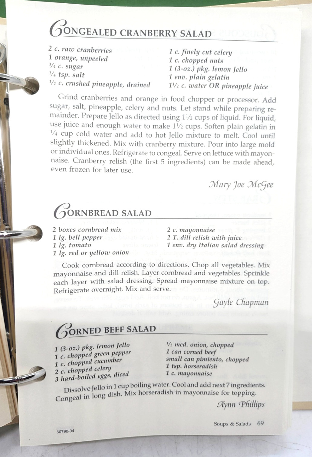 Serve One Another Cookbook 2004 Porterfield Methodist Albany, GA 394 pages
