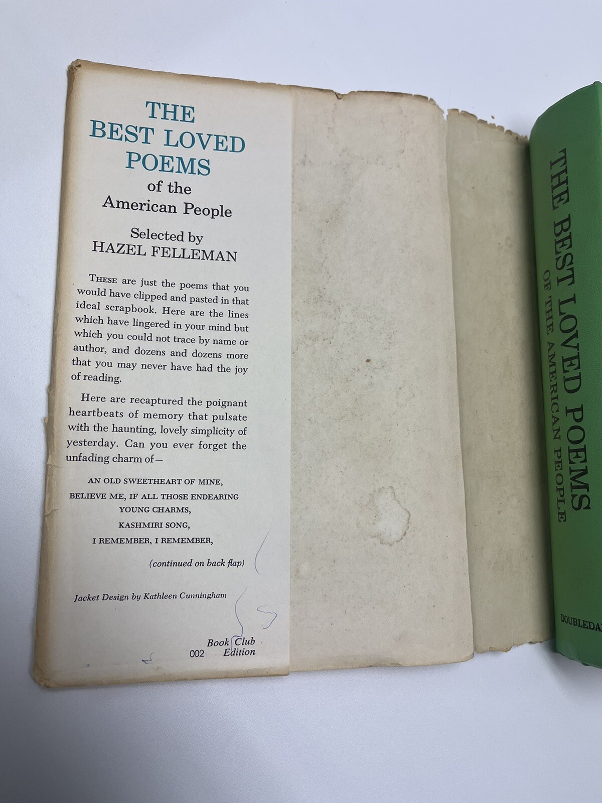 The Best Loved Poems of the American People by Hazel Felleman, 1936 BCE, HCDJ
