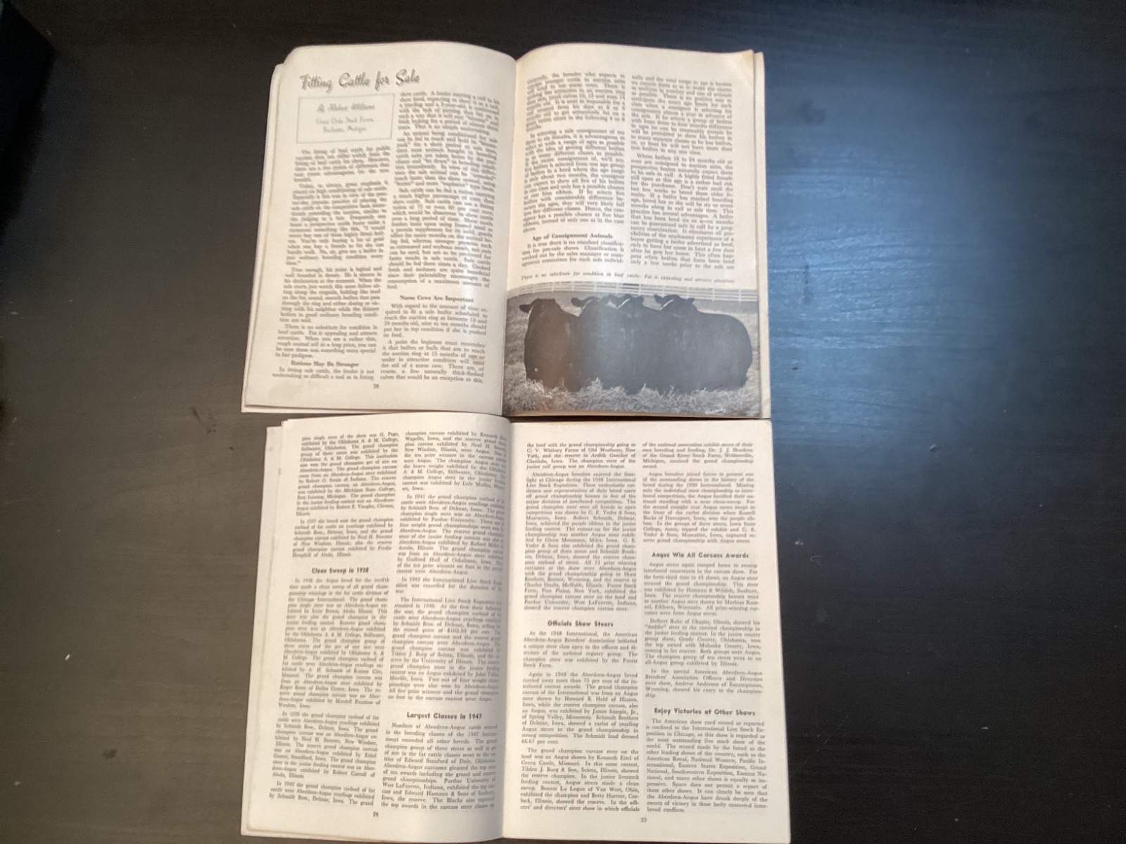 9 Vtg. 1950s Abeerdeen-Angus Books/Booklets History Rules Breeders Sales +