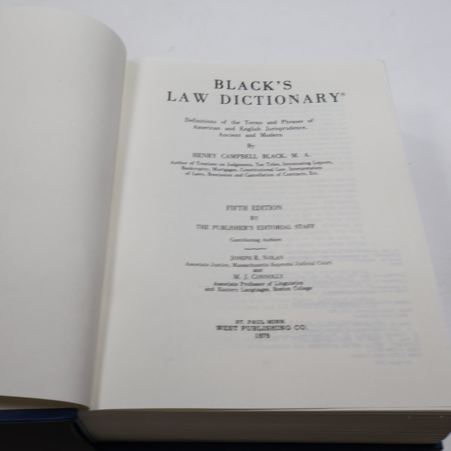 Black’s Law Dictionary Henry Campbell Black 1979 Fifth Edition West Publishing