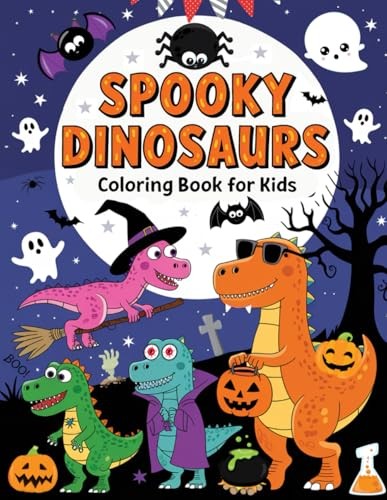 spooky dinosaurs coloring book – VERY GOOD