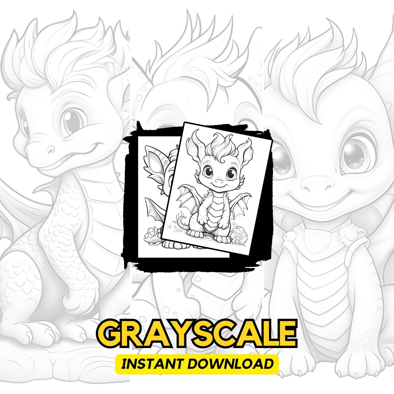35 Cute Dragon Coloring Pages for Kids and Adults, Fantasy Coloring Pages