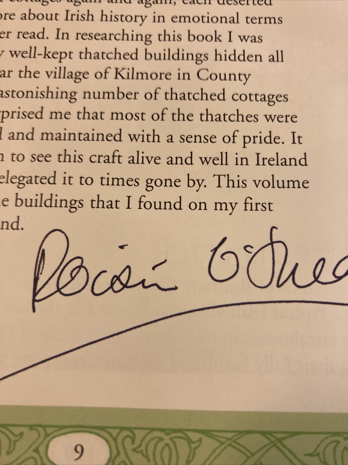 Thatched Ireland by O’shea Paperback Hardcover Author ￼ autographed excellent