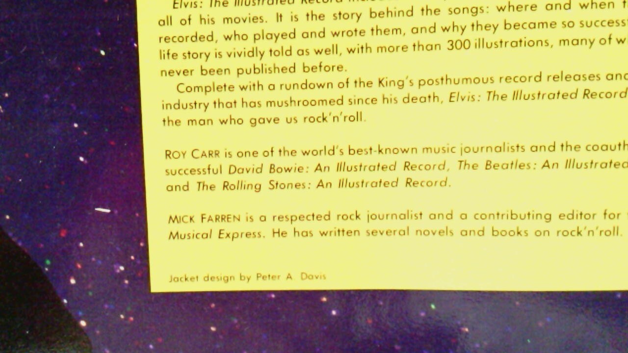 ELVIS PRESLEY~THE ILLUSTRATED RECORD~BY MIKE FARREN & ROY CARR~Set of 2~1982