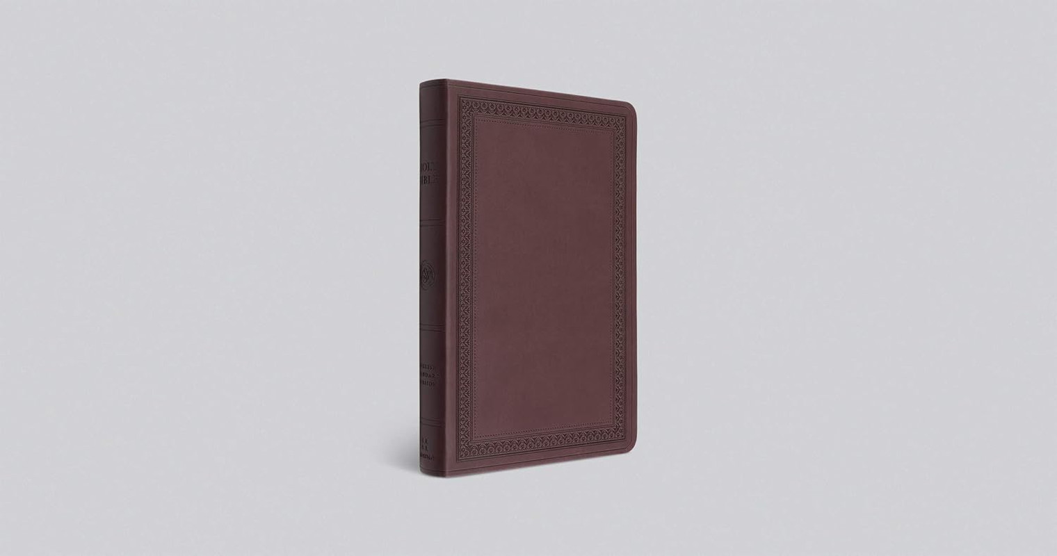 ESV Large Print Value Thinline Bible (Trutone, Mahogany, Border Design)