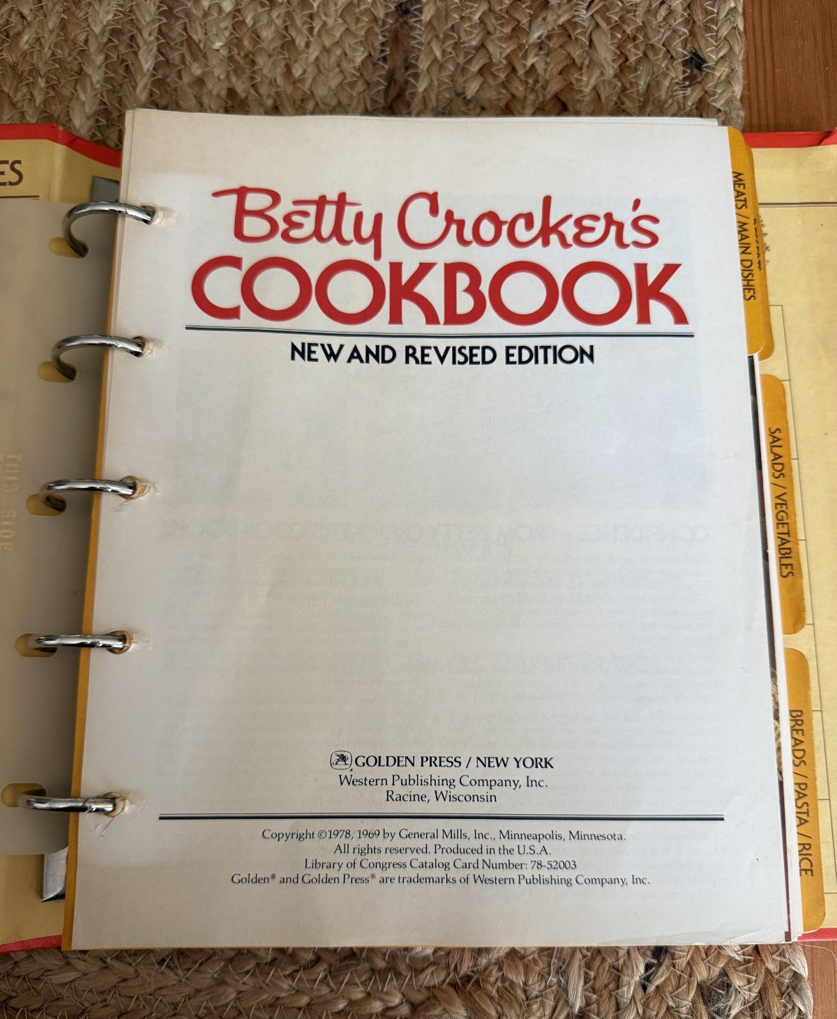 Betty Crockers Cookbook Classic Recipes Hardcover Book Betty Crocker 1978