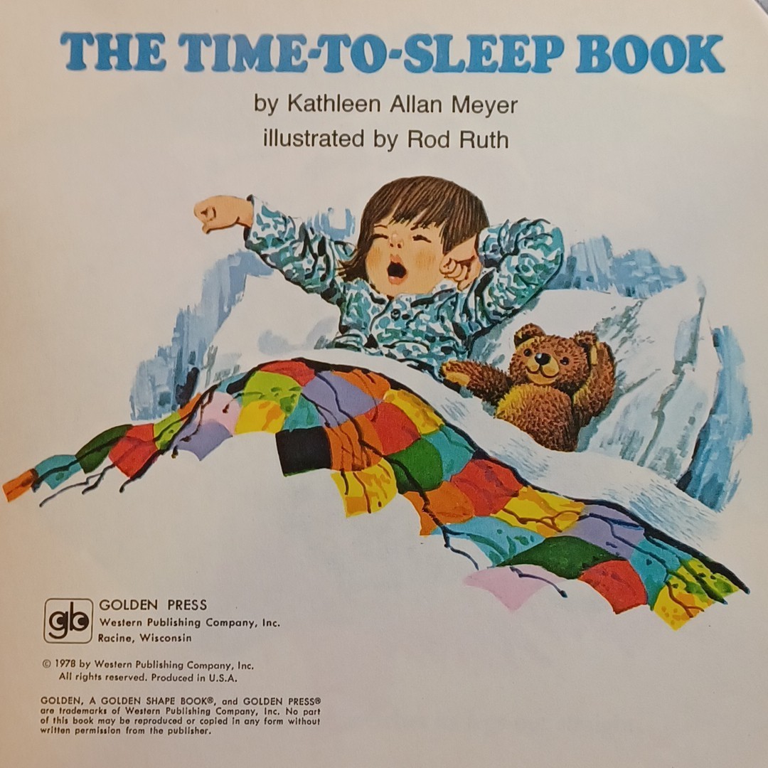 Golden Shaow Book Time To Sleep 1978 Kathleen Allan Meyer Rod Ruth Western Press