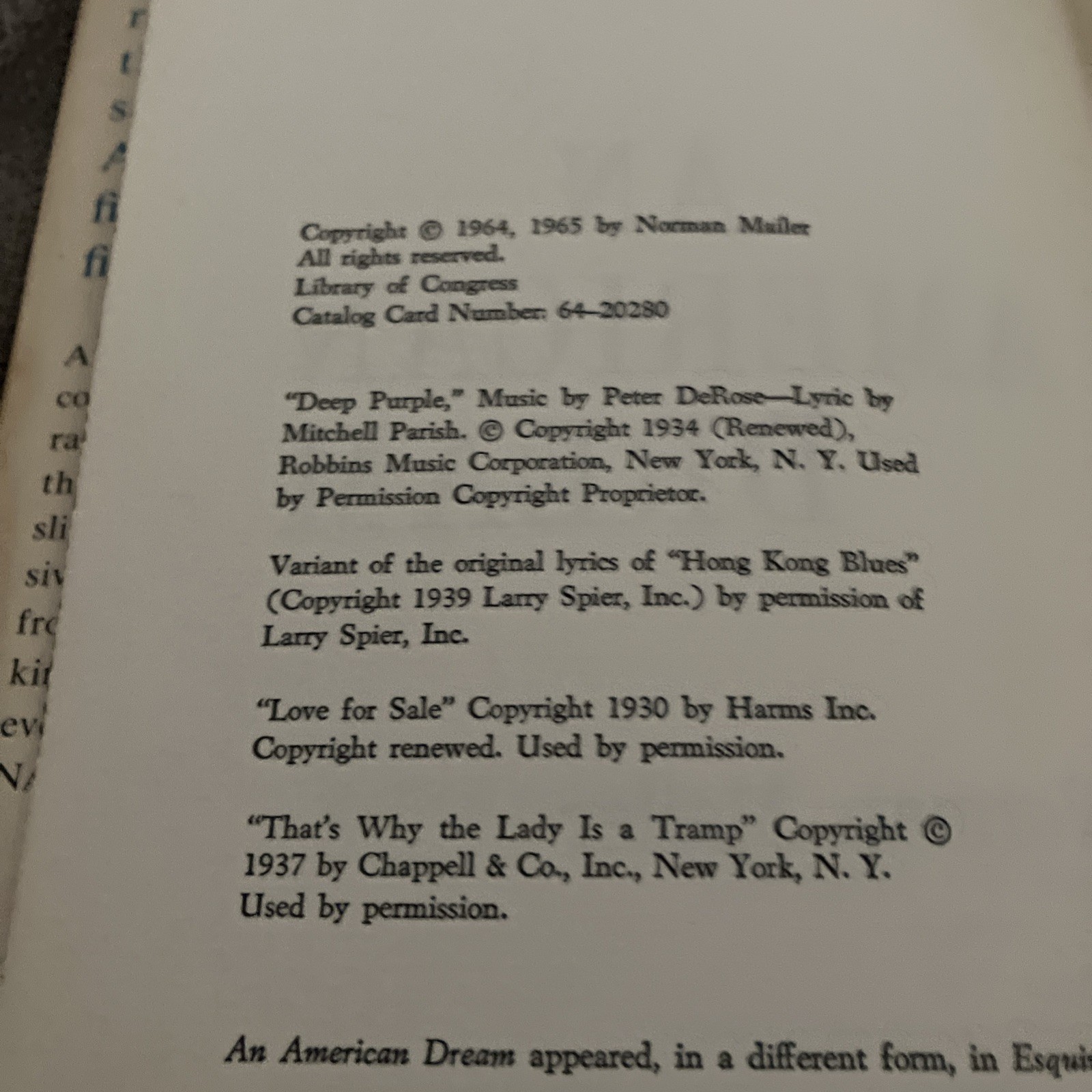 An American Dream By Norman Mailer 1965 First Edition