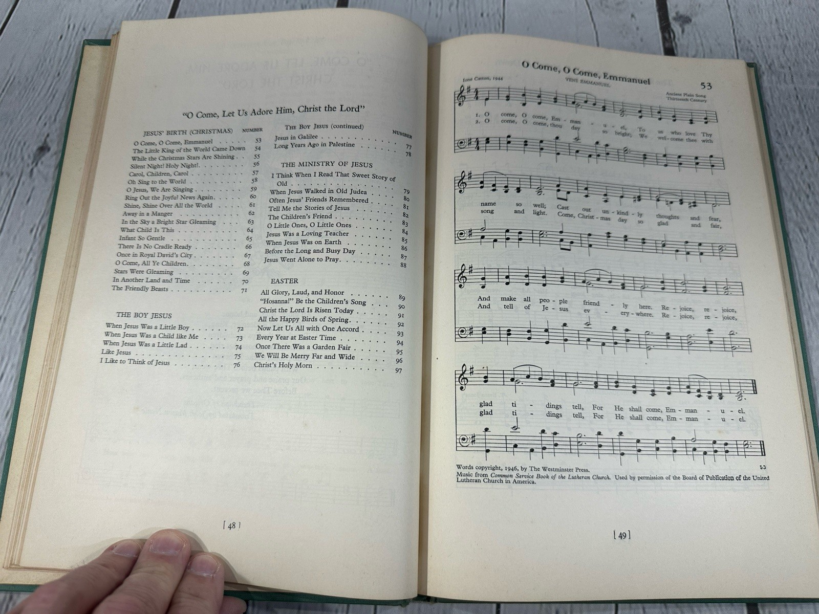 Hymns For Primary Worship HC 1946 The Westminster Press USA VTG Hymn Song Book