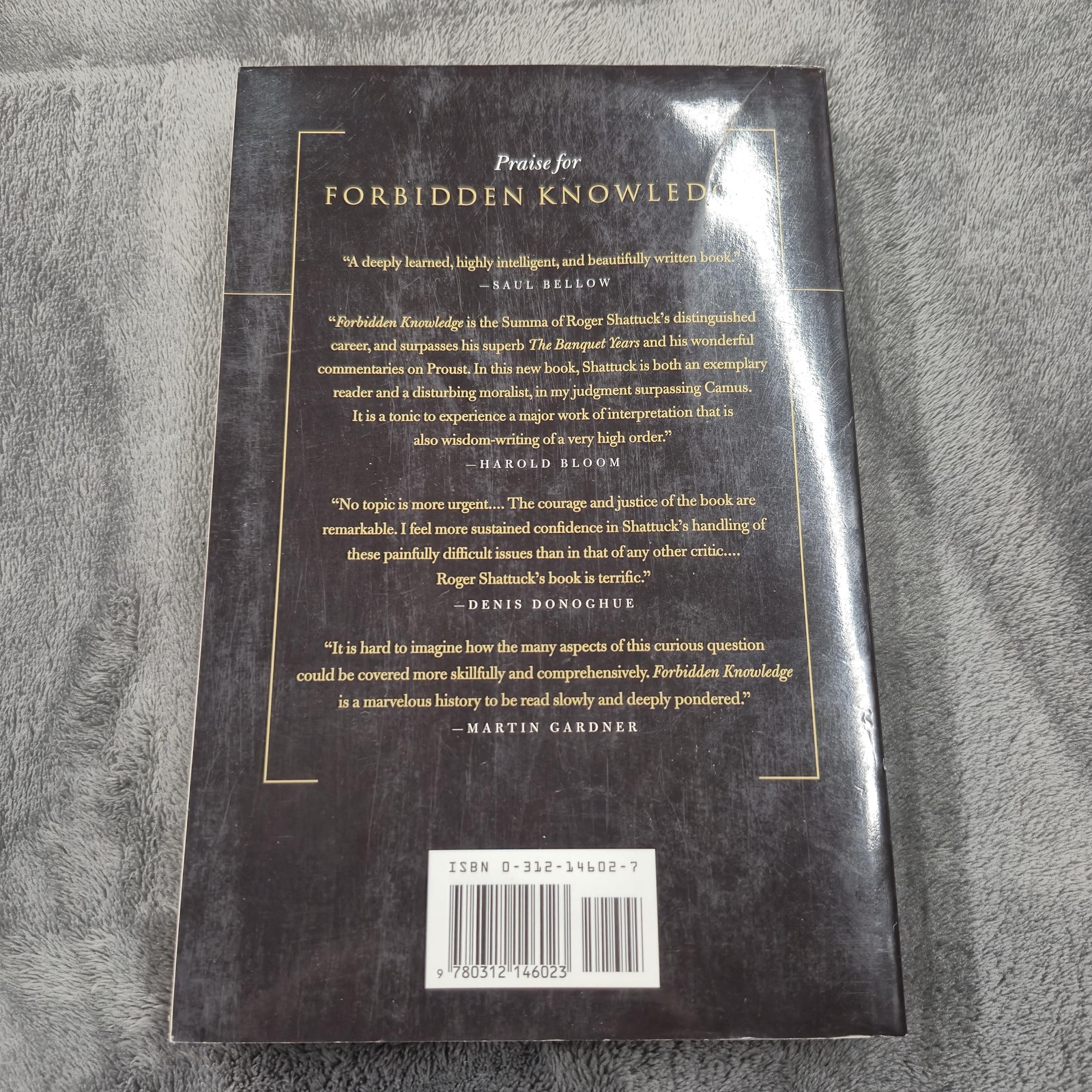 Vintage 1996 Forbidden Knowledge Roger Shattuck paperback St. Martin’s Press DJ