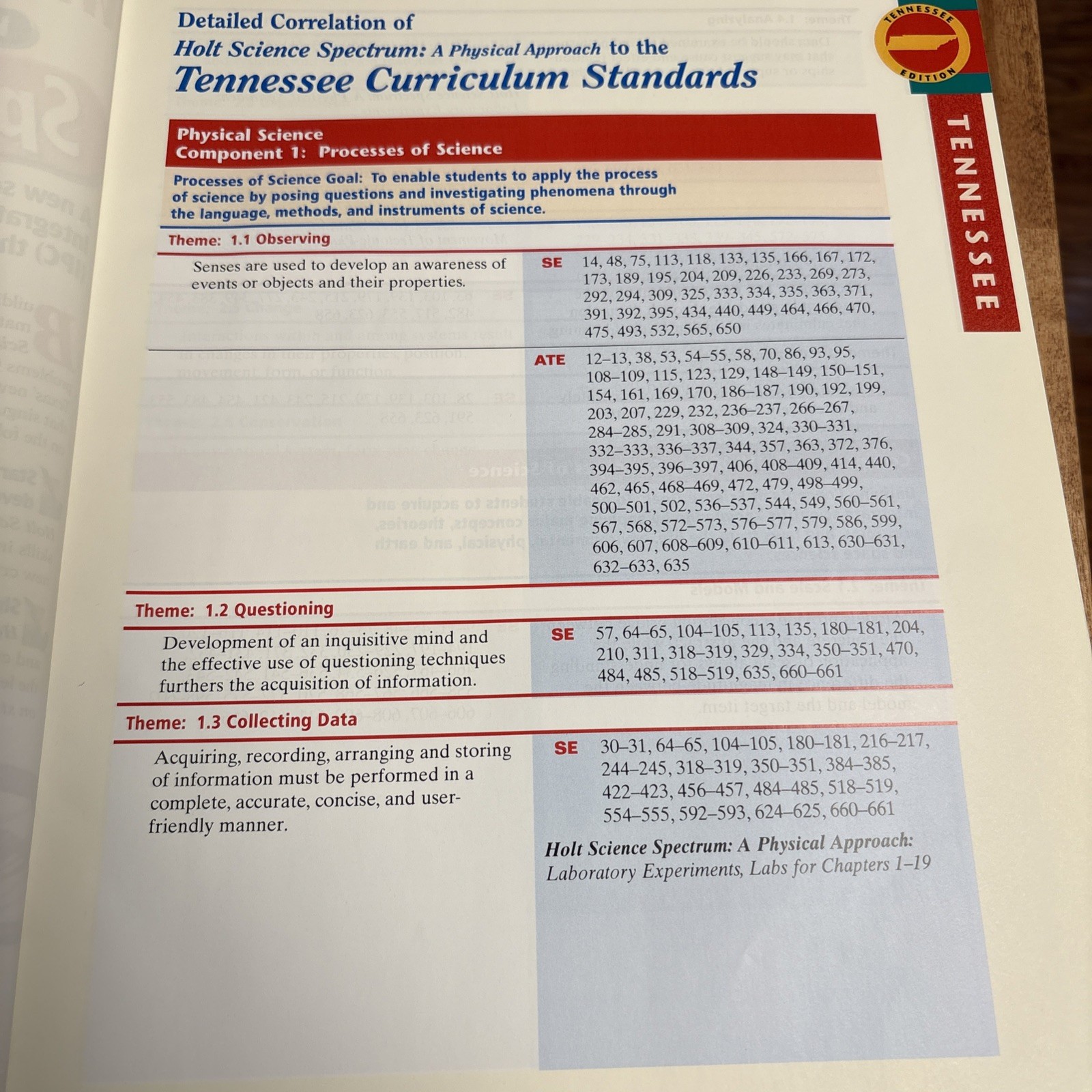 Science Spectrum A Physical Approach, Annotated teacher’s edition Tennessee Ed
