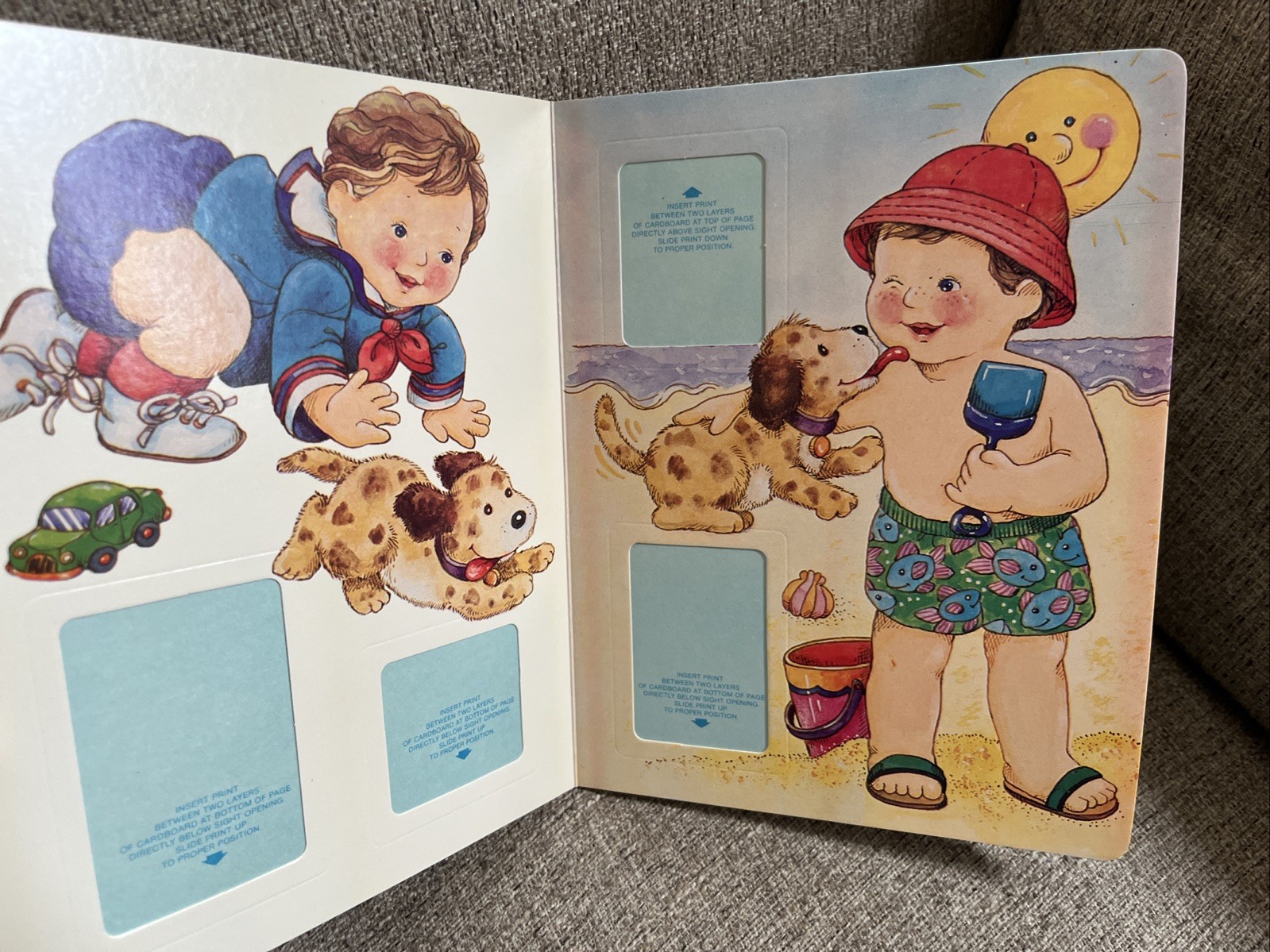 Vintage Growing Up Photo Book Illustrated Caroline Bracken 1983 Board