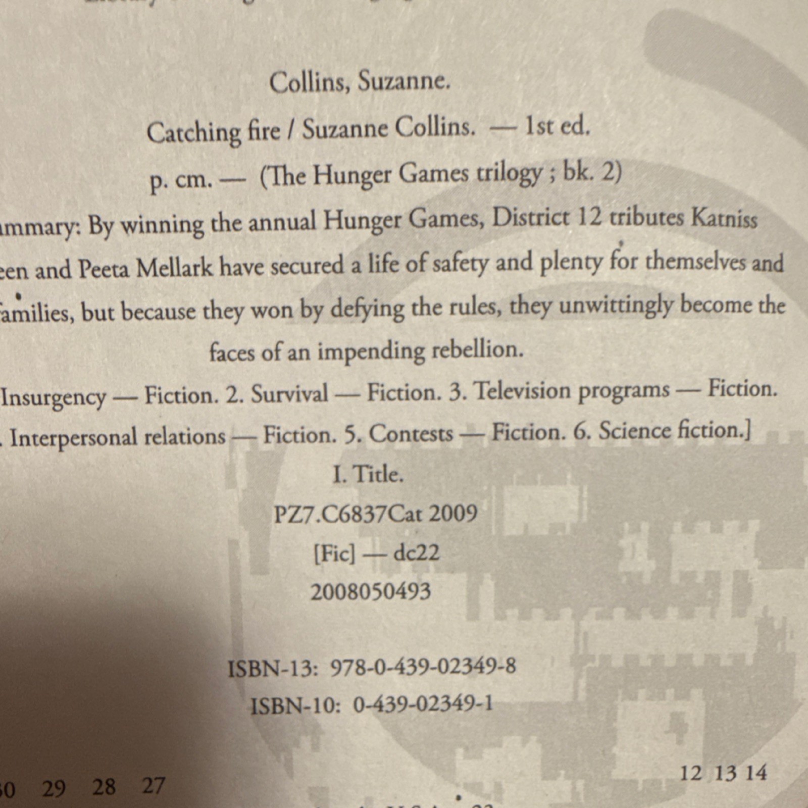 Suzanne Collins Catching Fire Hunger Games Hardcover 2009 Scholastic 1st Ed Dus…