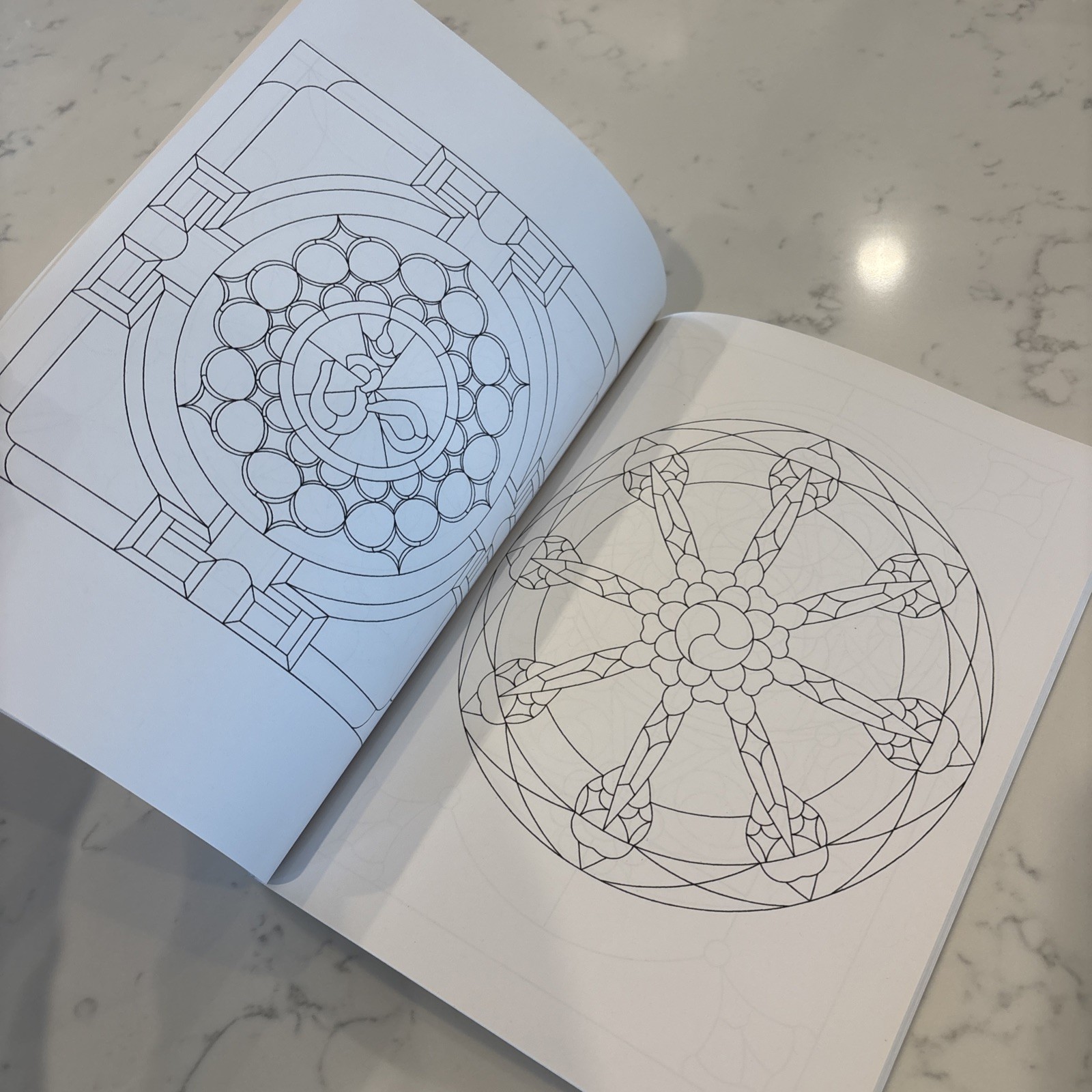 Adult Coloring Book Mandala Stained Glass Patterns 2008 New Blank 60 Pages