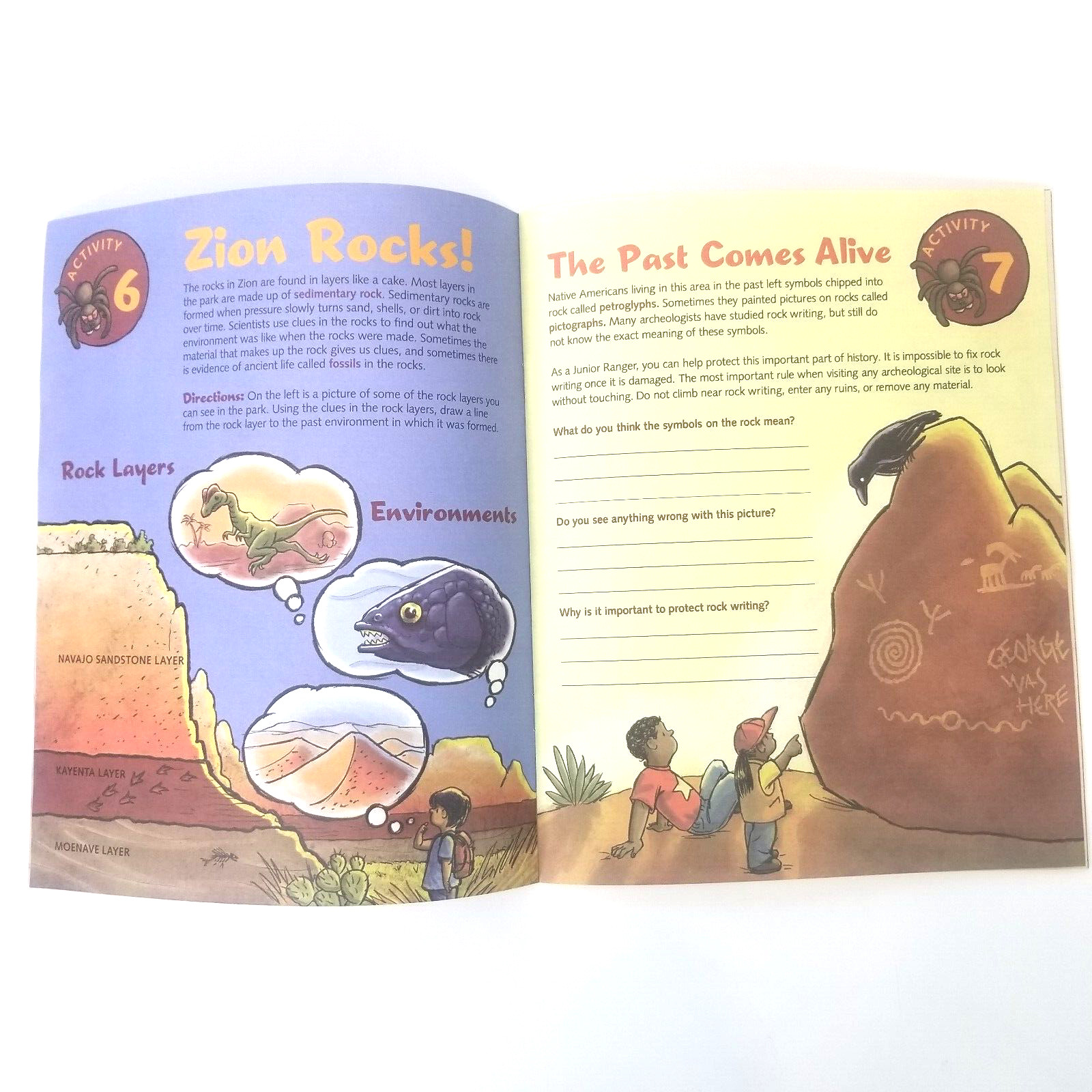 Zion National Park Junior Ranger Handbook Activity Guide Ages 4 Up, 18 Pages