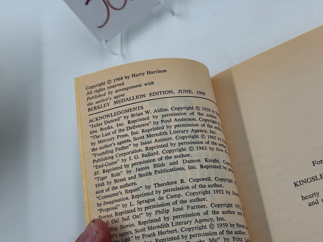 SF: Authors’ Choice 1-2, Ed. Harry Harrison, Berkley PB 6/68, 5/70