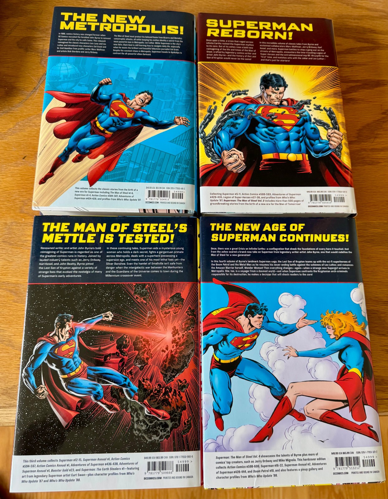Superman The Man of Steel Vol 1 2 3 4 John Byrne Hardcover HC Set Unread NEw