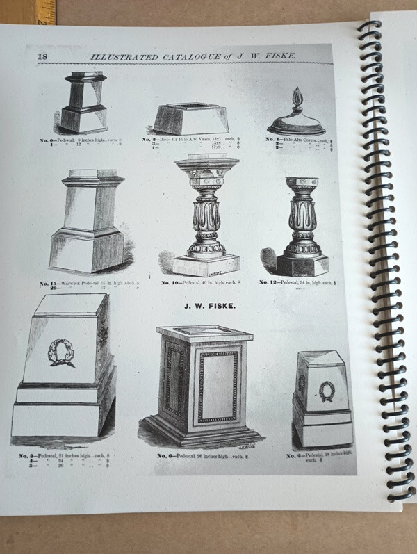 J W Fiske (1865) Ornamental Iron Vases Fountains Statues Catalog * Garden Pieces