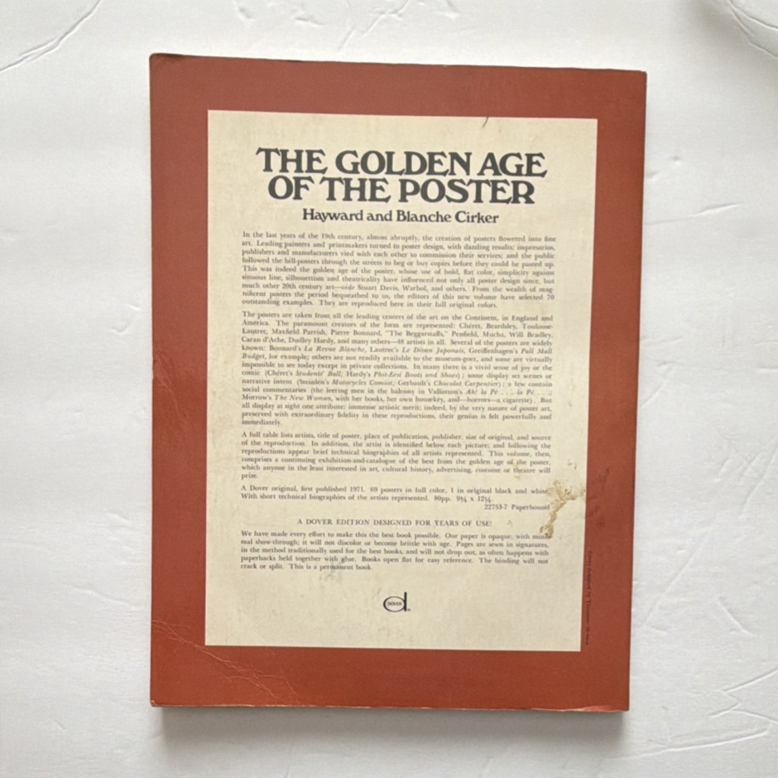 The Golden Age of the Poster Hayward & Blanche Cirker PB Dover Art History