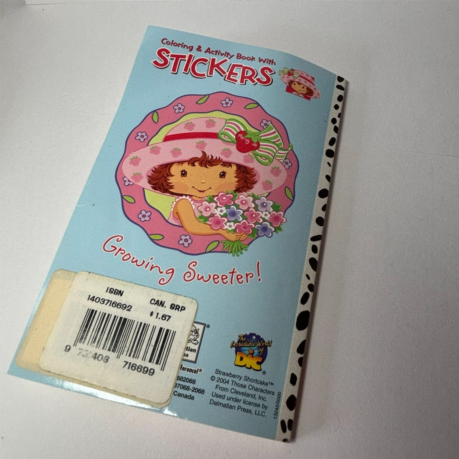 Dalmatian Press 2005 StrawBerry Shortcake Sticker Activity Book Some used page