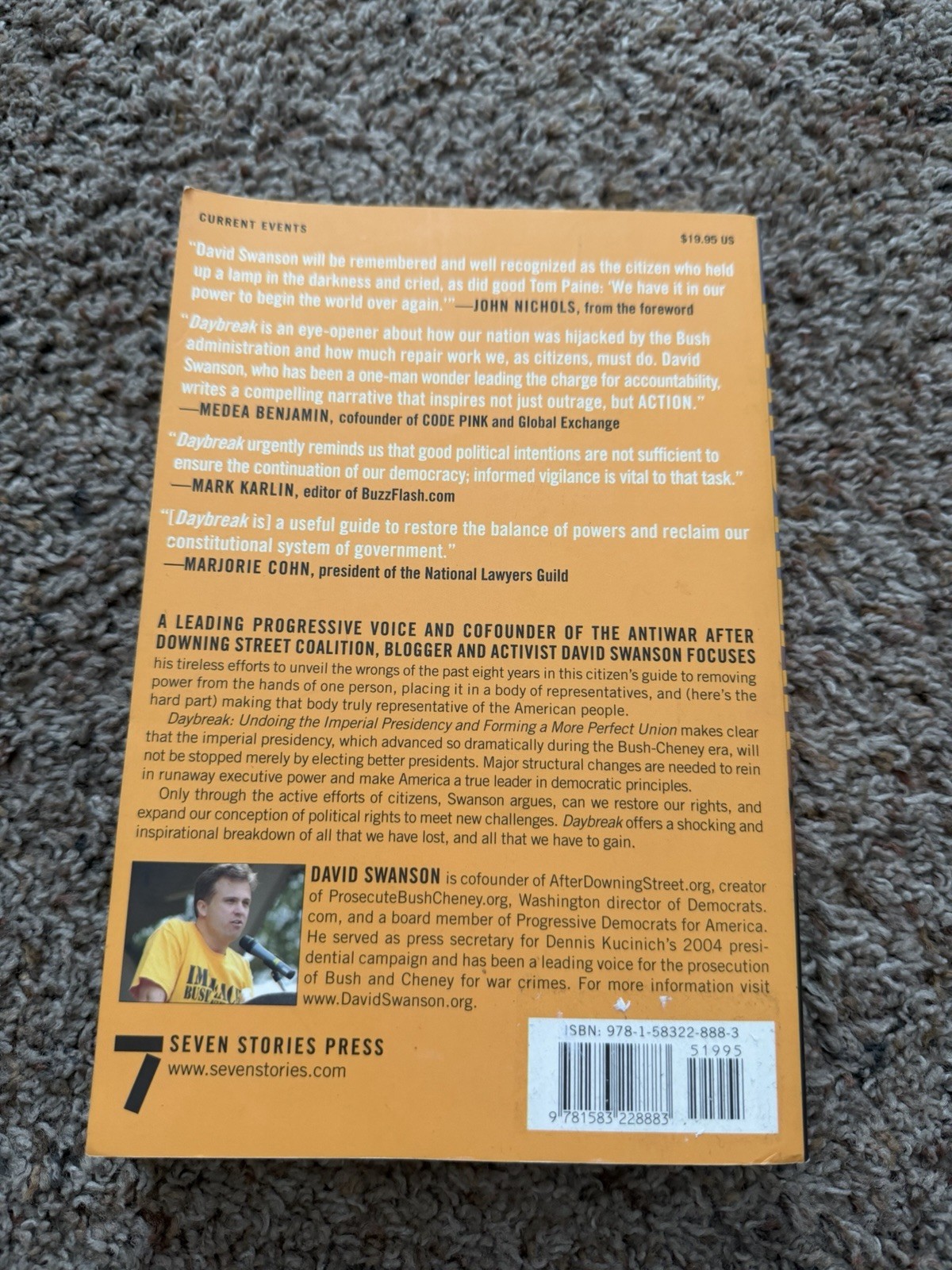Daybreak by David Swanson (Paperback, Seven Stories Press, Political Science)