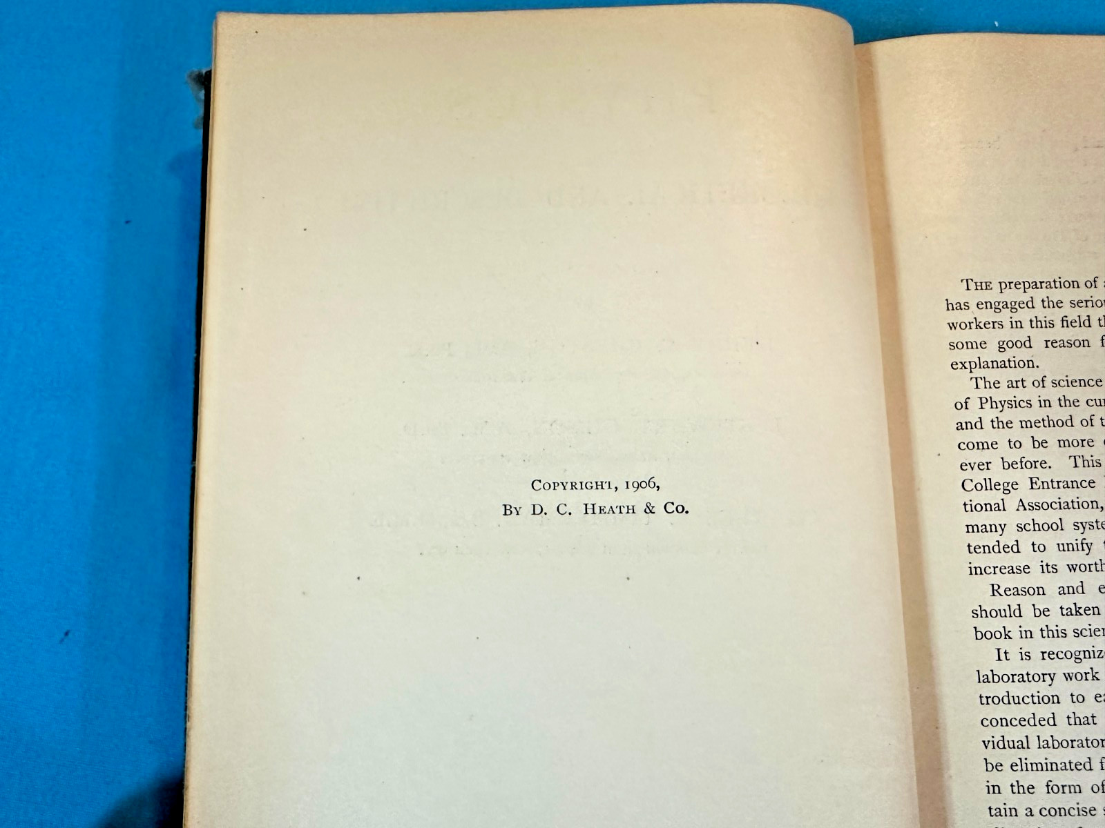 Vintage, PHYSICS Theoretical & Descriptive, Heath & Company, HC/371p/1906