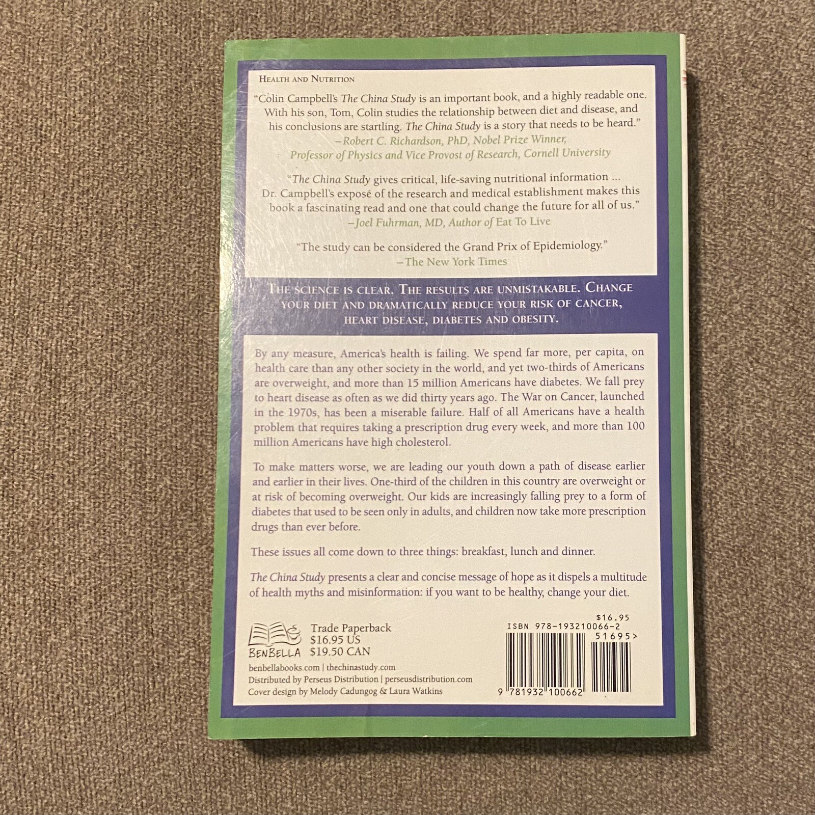 China StudyThe by T. Colin Campbell Ph.D. (2006)