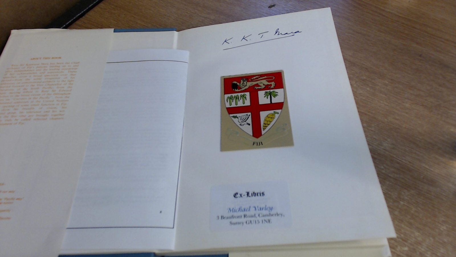 Selected Speeches, Sir Kamisese Mara, Privately Published, 1977,
