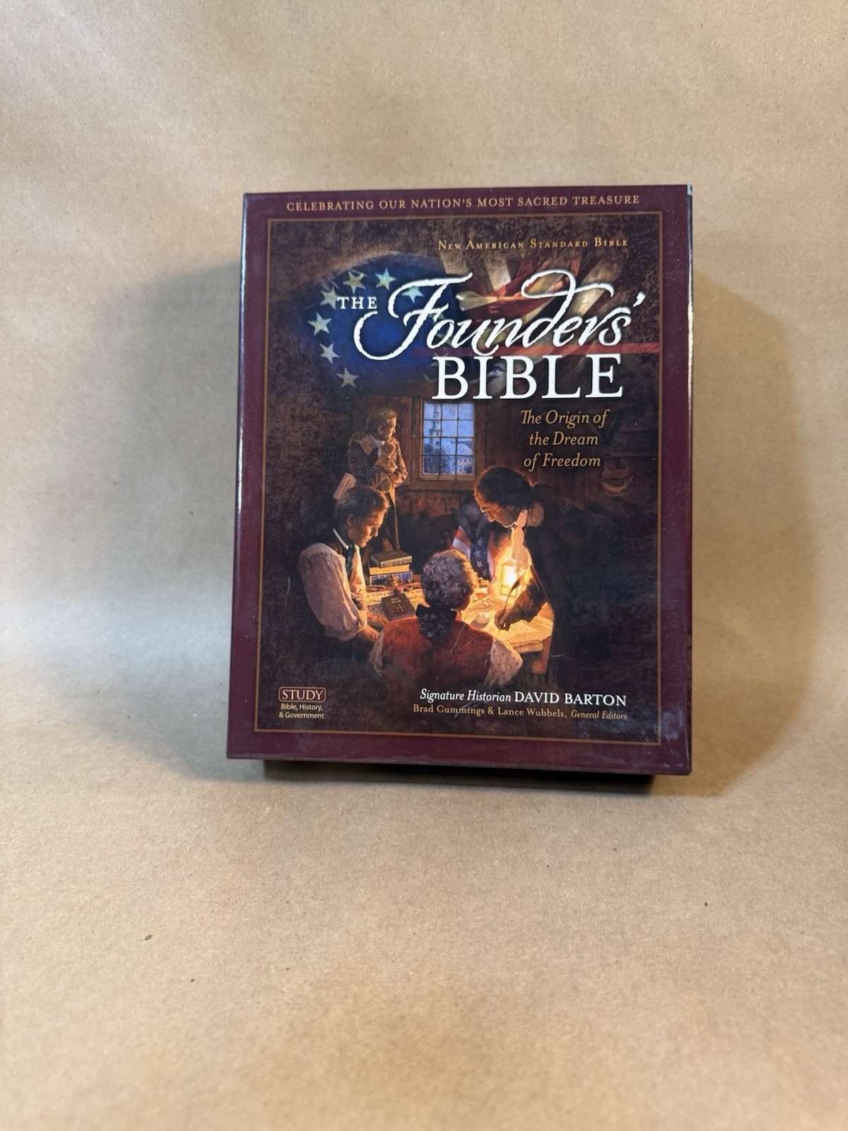 Founders Bible NASB Genuine Leather Study Bible David Barton Boxed Red Letter