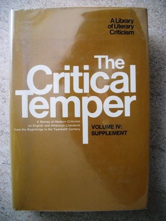 CRITICAL TEMPER By Martin Tucker – Hardcover *Excellent Condition*