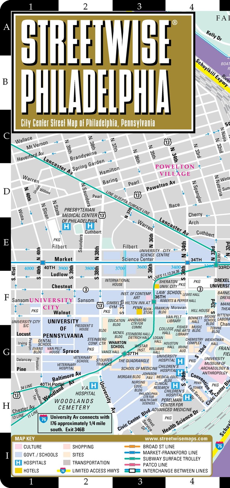 Streetwise Philadelphia Map – Laminated City Center Street Map of Philadelph…