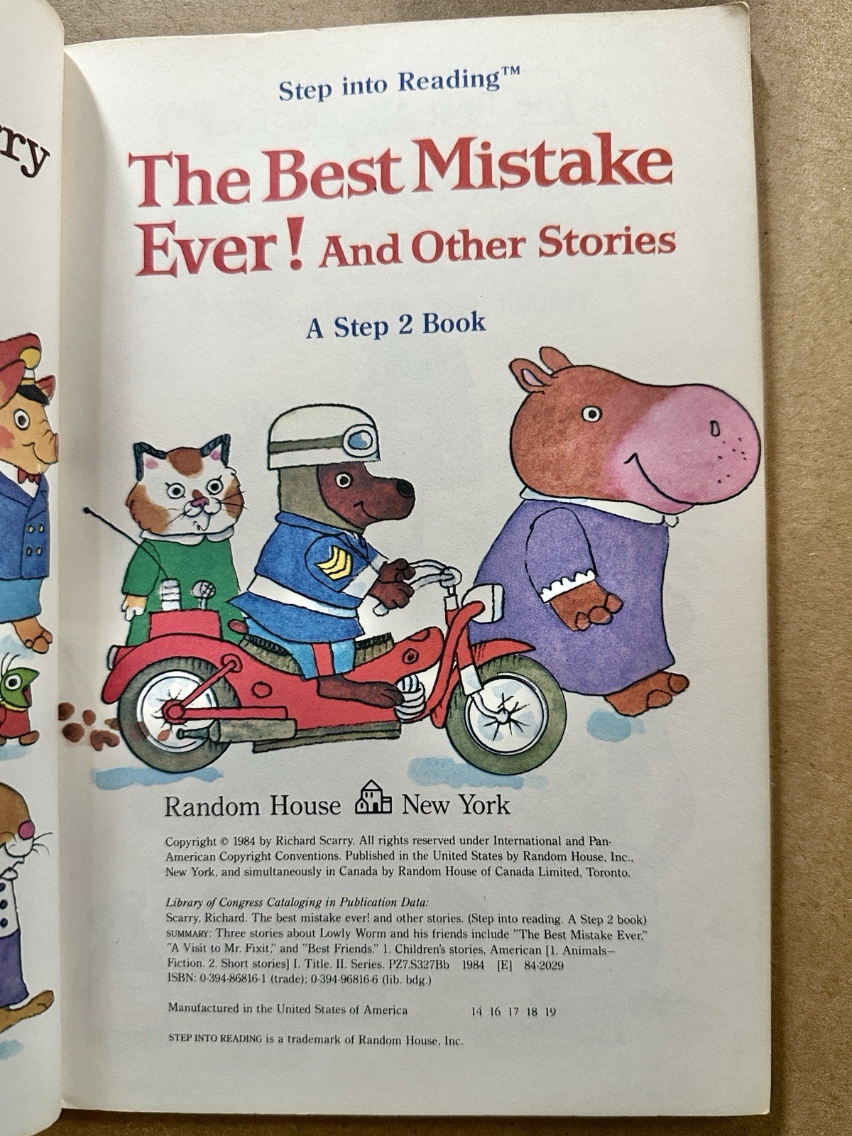 Lot of 6 Richard Scarry Busy Town Books 5 Vintage PB/HC