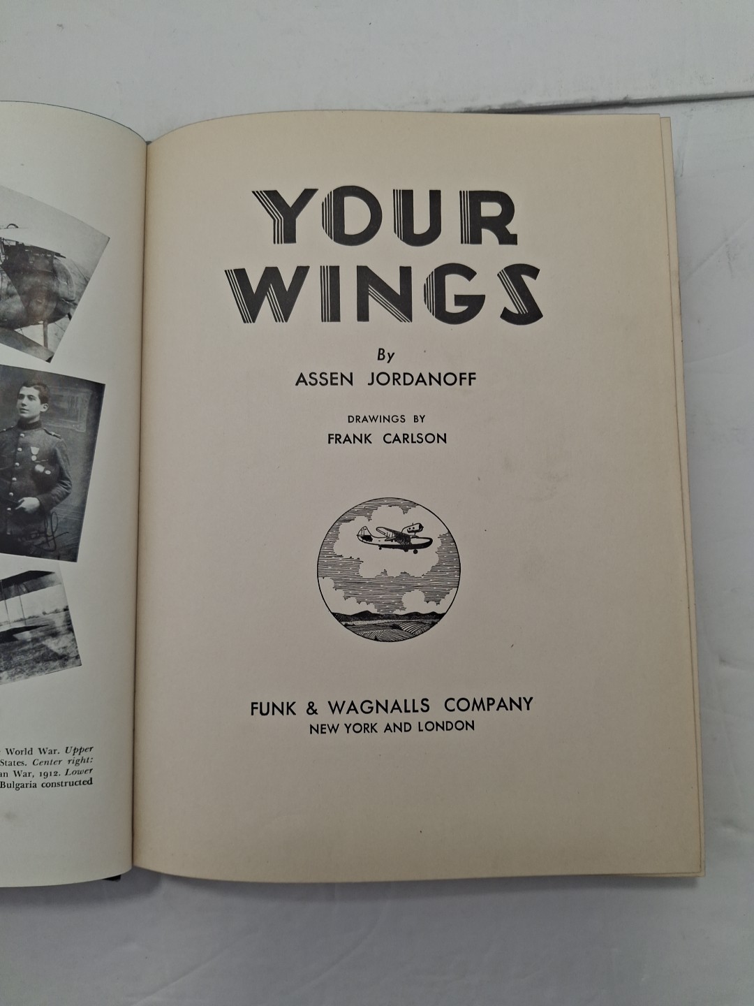Your Wings by Assen Jordanoff Copyright 1938 HC,VTG