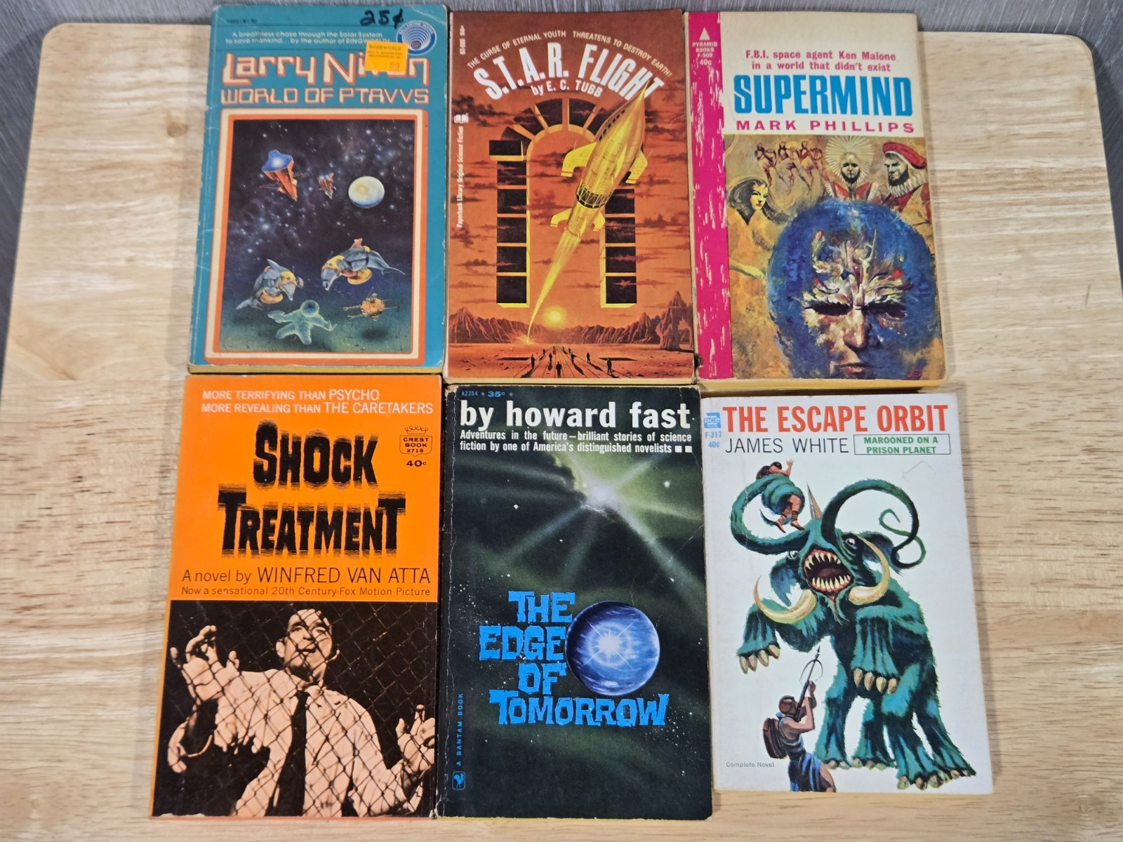 Vintage Sci-Fi Paperback Lot 13 Books Niven Tubb Nolan Gore Vidal Kapp Duncan
