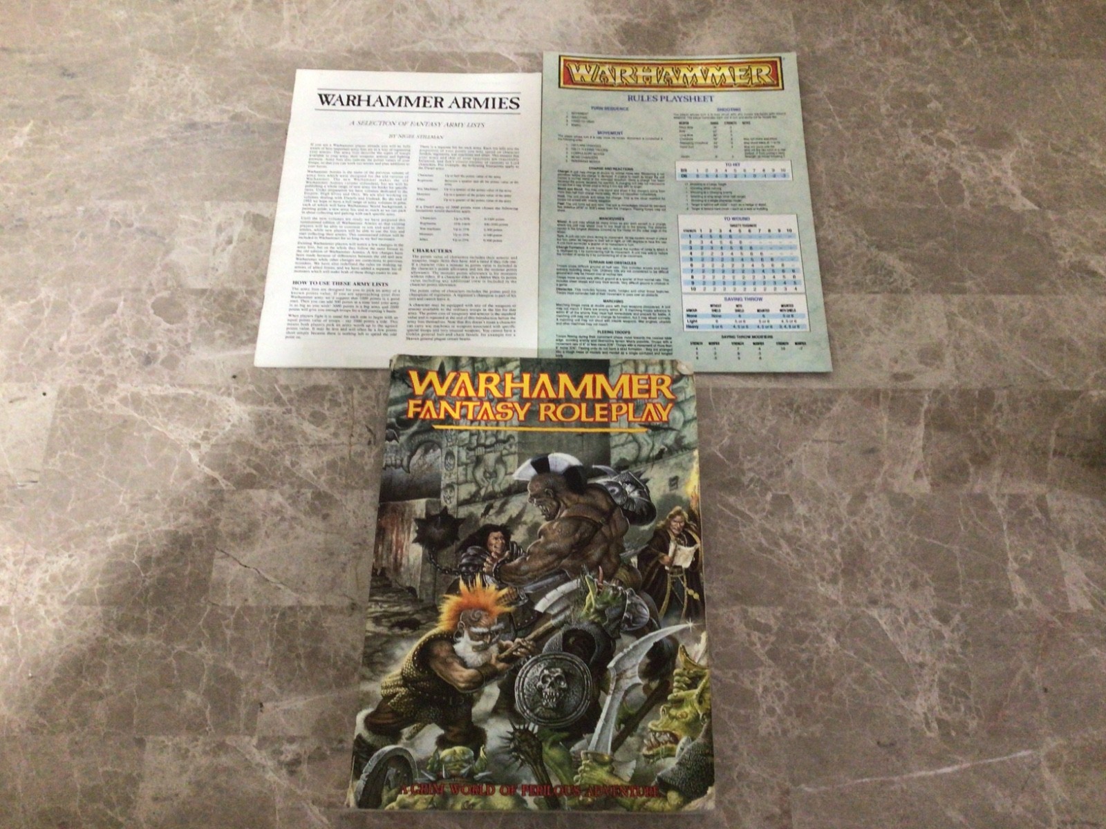 Vintage Warhammer Fantasy Roleplay Core Rulebook 1st Edition Softcover 1988 OOP
