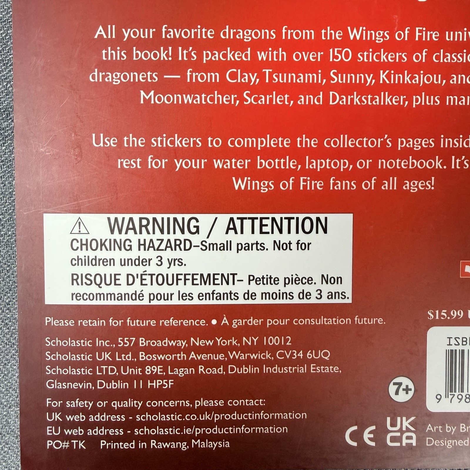 Wings of Fire The Official Stickerpedia Includes Over 150 Stickers For Ages 7+