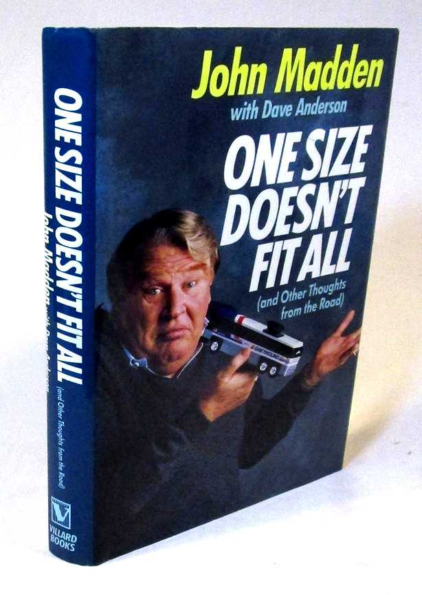 SIGNED One Size Doesn’t Fit All by John Madden First Edition 1988
