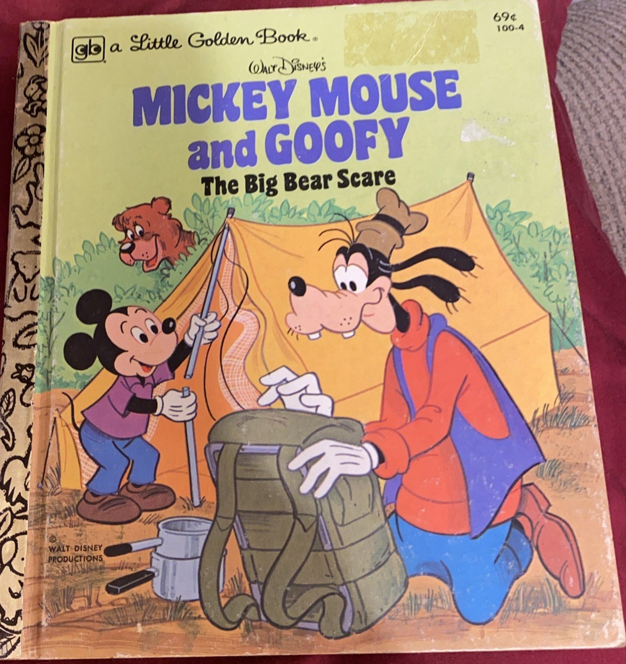 A Little Golden Book Mickey Mouse And Goofy The Big Bear Scare Vintage 1978
