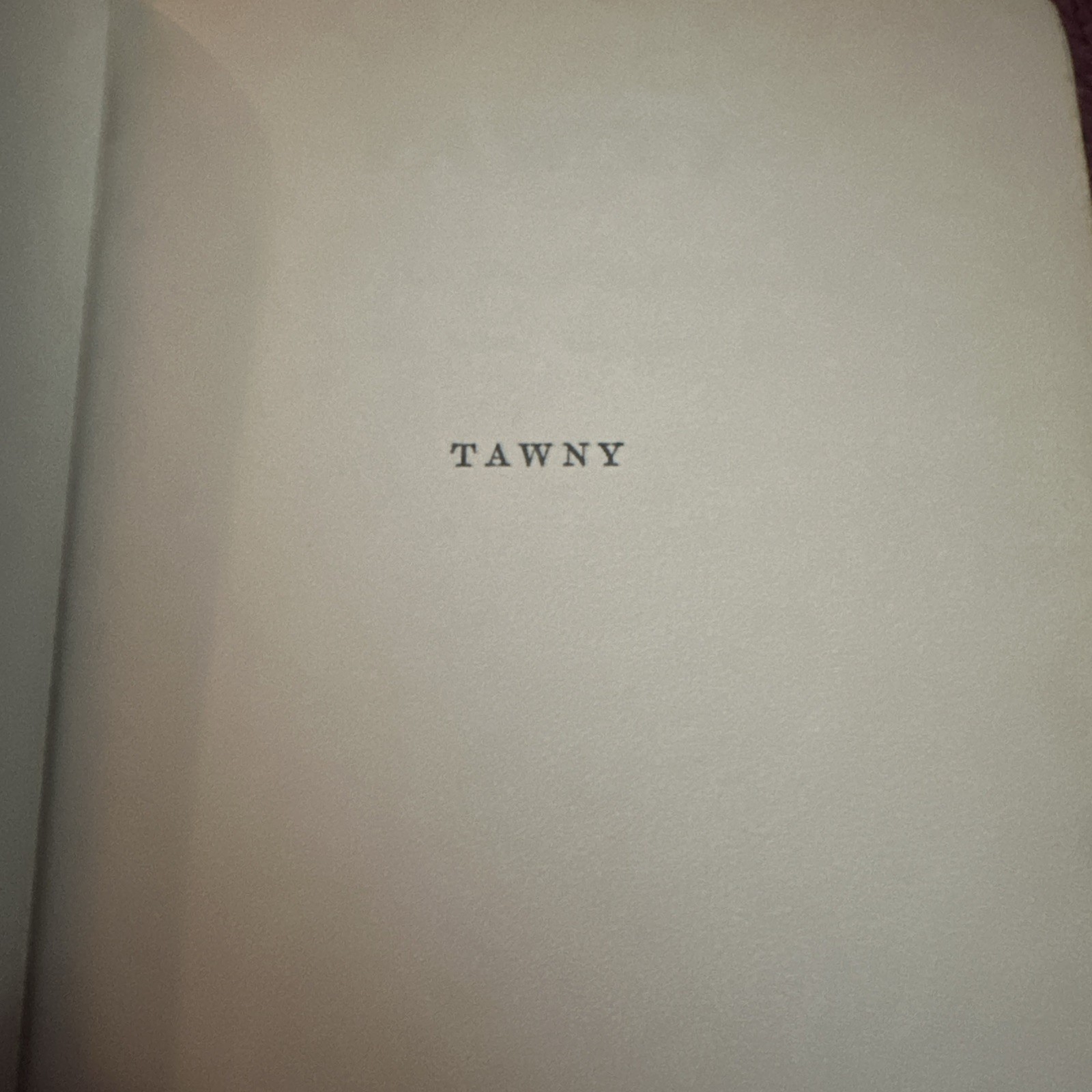 Tawny Donald Henderson Clarke Triangle Books 1946 Nice Condition Old Book